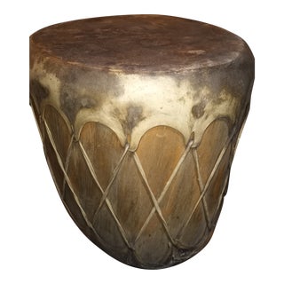 Late 20th Century Large Pueblo Drum - Double Sided For Sale