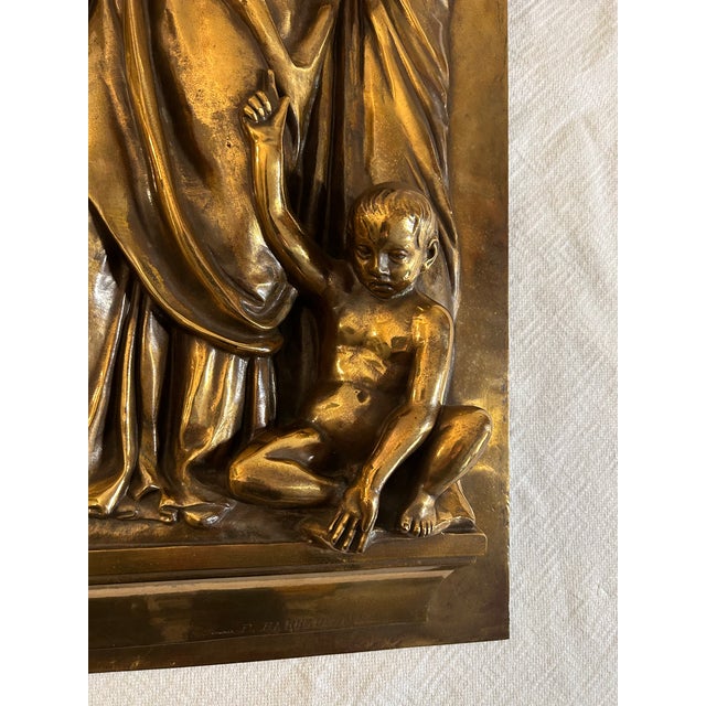 F. Barbedienne Foundry 19th Cen. Bronze Neoclassical Wall Plaque For Sale In Atlanta - Image 6 of 13