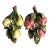 Vintage Boho Italian Glazed Ceramic Hanging Fruit - Set of 2 For Sale