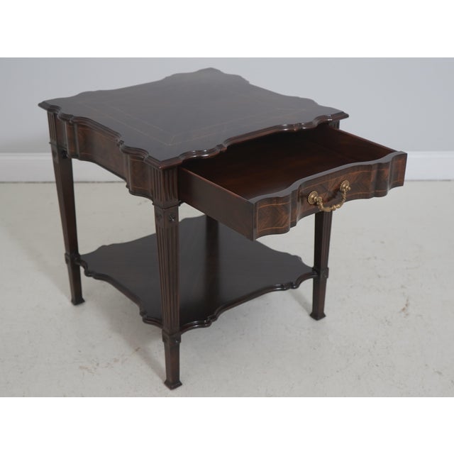 Traditional Theodore Alexander 5006-025 Walnut Lamp Table For Sale - Image 3 of 18