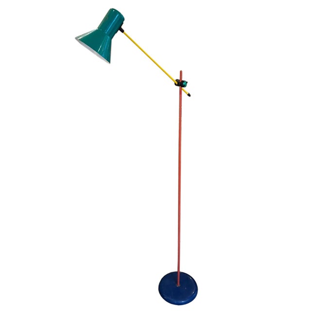 Italian Multicoloured Floor Lamp, 1980s For Sale - Image 4 of 5