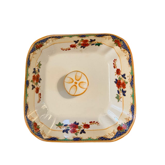 Cream 1900s English Cavendish Ware Square Covered Dish for Loeser’s Brooklyn For Sale - Image 8 of 11