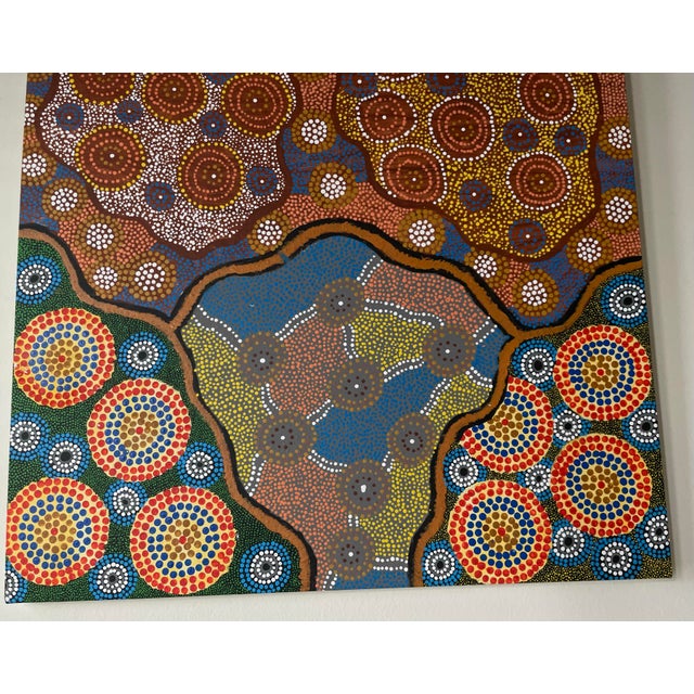 Authentic Aboriginal Art Purchased in Adelaide, Sa, Australia in 2012 "Seven Sister's" by Colleen Day For Sale In New Orleans - Image 6 of 10