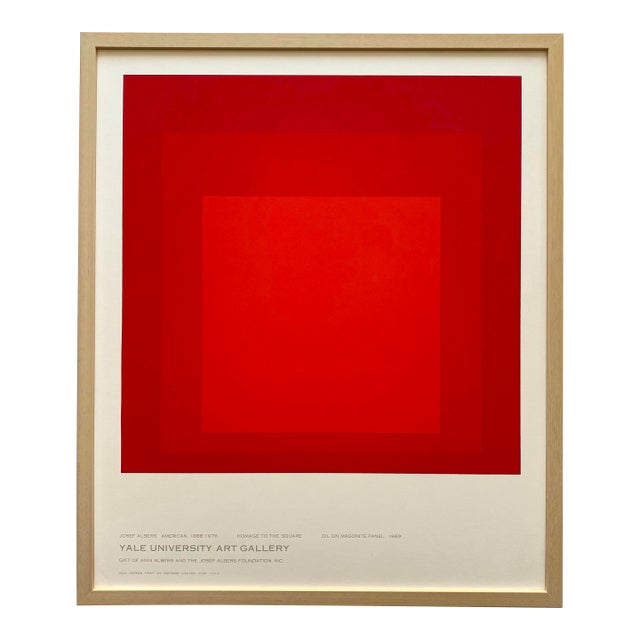Josef Albers Vintage 1978 Mid Century Modernist Framed Fine Art Silkscreen Print " Homage to the Square " 1969 For Sale