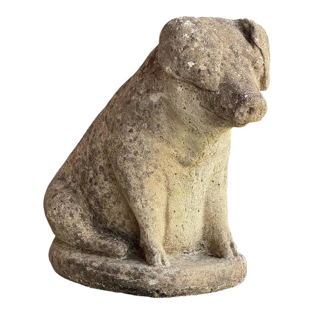 English Garden Stone Statuary Pig For Sale