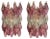 Pink and Clear Poliedri Sconces by Carlo Scarpa for Venini, 1980s, Set of 2 For Sale