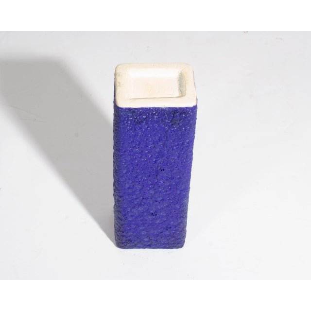 West German Fat Lava Blue Vase by Silberdistel Keramik For Sale - Image 4 of 6