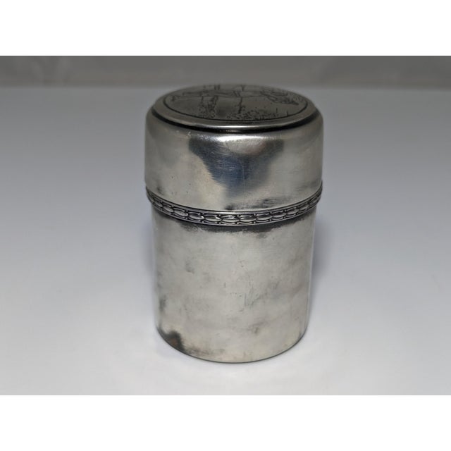 Art Deco Wallace Bros Silver Co. Golfing Cigarette Dispenser c. 1920s For Sale - Image 3 of 10