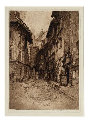 Landscape - Original Etching by Luigi Kasimir - Early 1900 Early 1900