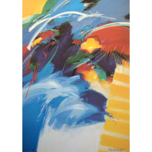 1980s "Cabana 103" Abstract Offset Lithograph by Mary Jane Schmidt For Sale