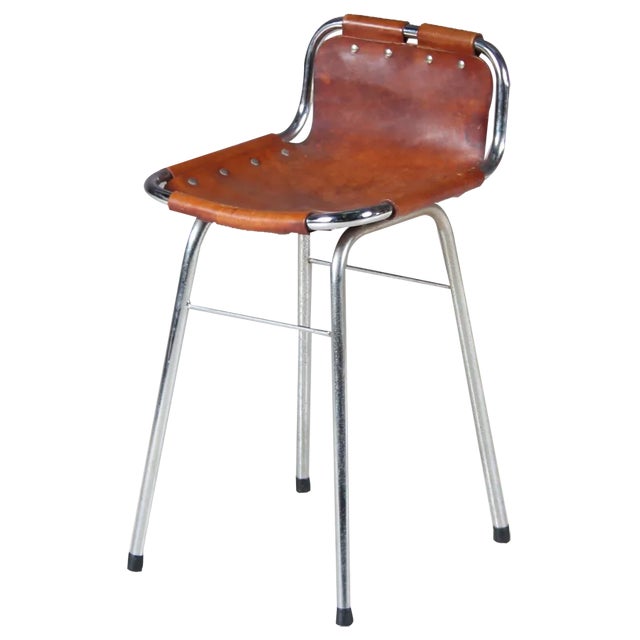 Bar Stool attributed to Charlotte Perriand for Les Arcs, France, 1970s For Sale