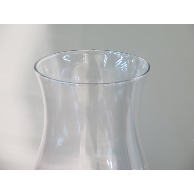 1990s Vintage Curved Glass Williamsburg Hurricane Candle Vase