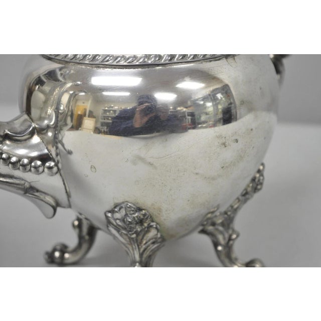 Silver Vintage Birmingham English Art Nouveau Silver Plated Tea Service - 5 Pc Set For Sale - Image 8 of 17