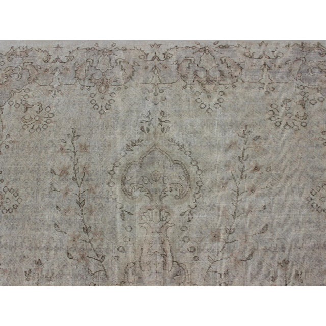 Vintage Turkish Rug in Sand, Cream, Lavender & Brown Highlights by Keivan Woven Arts For Sale - Image 9 of 13