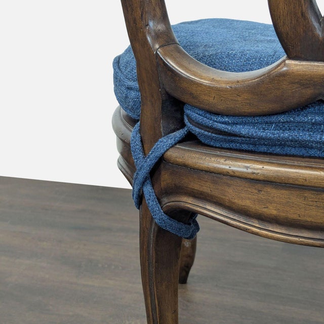 Vintage Wood Dining Chair With Cane Seat For Sale - Image 9 of 14