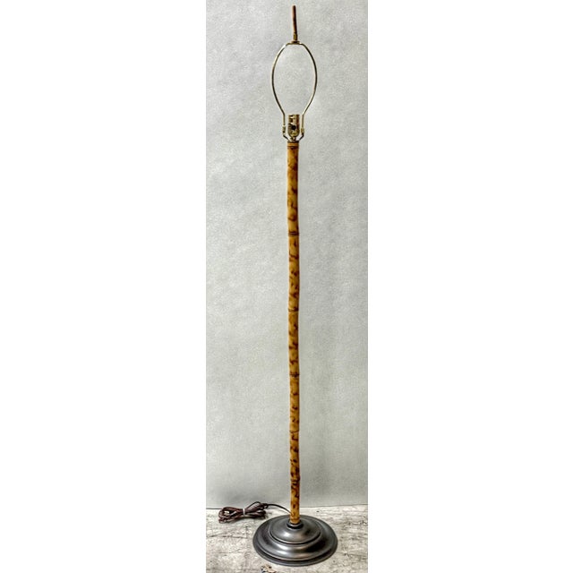 Modern French Modern Natural Bamboo Floor Lamp, Circa 1960s For Sale - Image 3 of 9