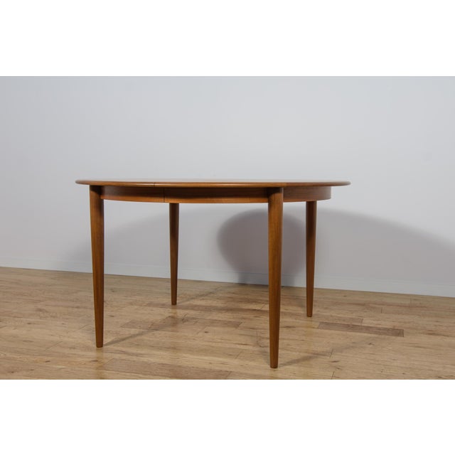 Mid-Century Round Teak Extendable Dining Table from Skovmand & Andersen, Denmark, 1960s For Sale - Image 4 of 18