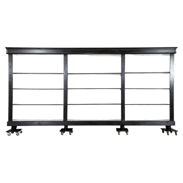 Antique French Ebonised Pine Bookcase, 1900 For Sale - Image 14 of 14
