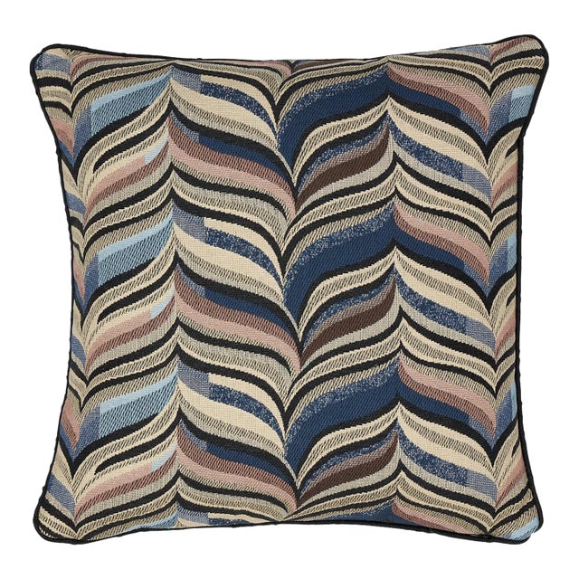 Schumacher Loulou 18" Pillow in Opal For Sale