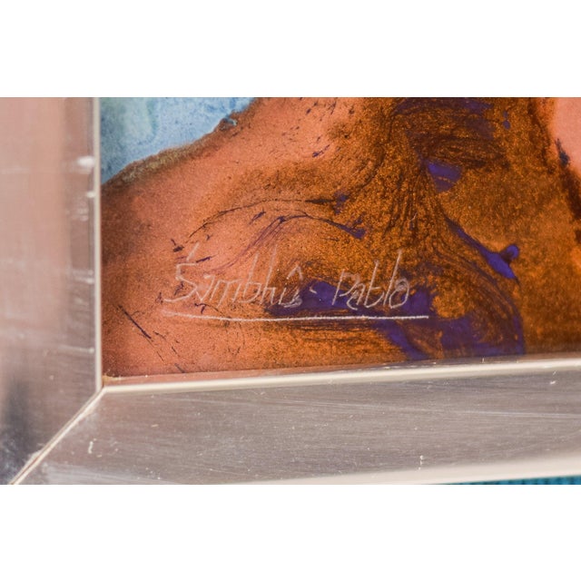 Pablo Sumbhu, Mermaid & Abstract Composition, 1970, Watercolors, Set of 2 For Sale - Image 10 of 18