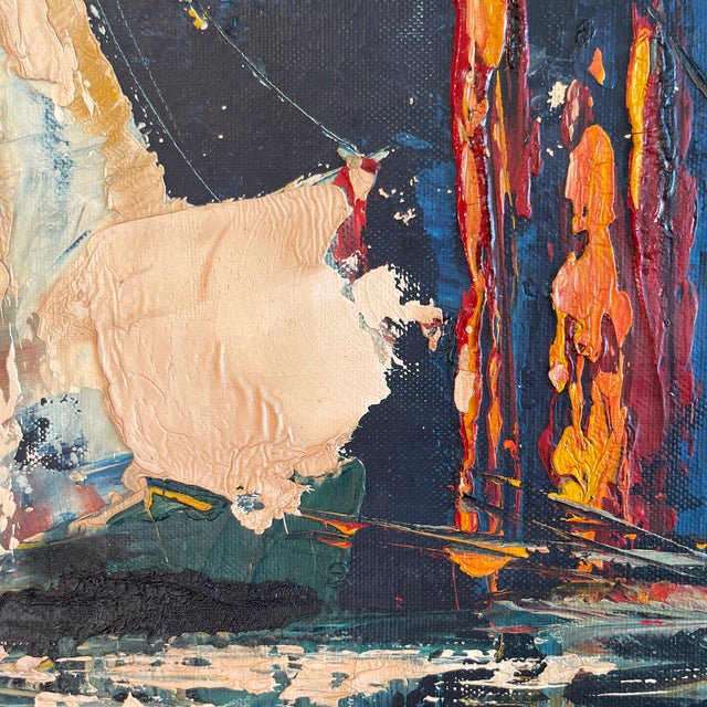 1960s Sailboats by H. Marino ( Marino Marini ) 1963 Mid Century Modern For Sale - Image 5 of 8