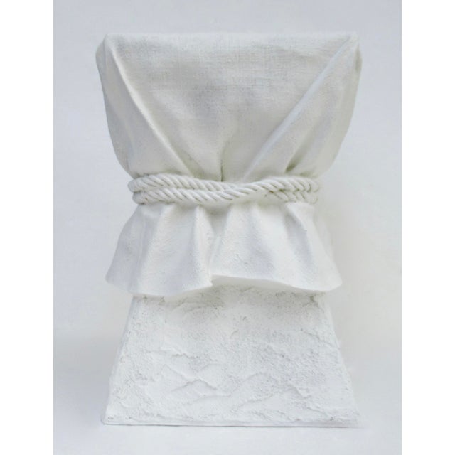 C.1970's John Dickinson Attr. "Tromp L' Eoil" Plaster Cinched Rope Side/Accent or Drinks Table For Sale - Image 11 of 12