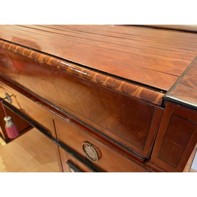 Late 18th Century Empire Roll Top Writing Desk in Nutwood For Sale - Image 10 of 18