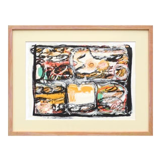 Neo-Expressionist Linear Geometric Abstract #2 - In the Style of Basquiat by Peter Costello For Sale