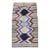 Vintage Moroccan Boucherouite Tribal Kilim, Handwoven Geometric Pattern, Lavender & Ivory, 5x9 For Sale