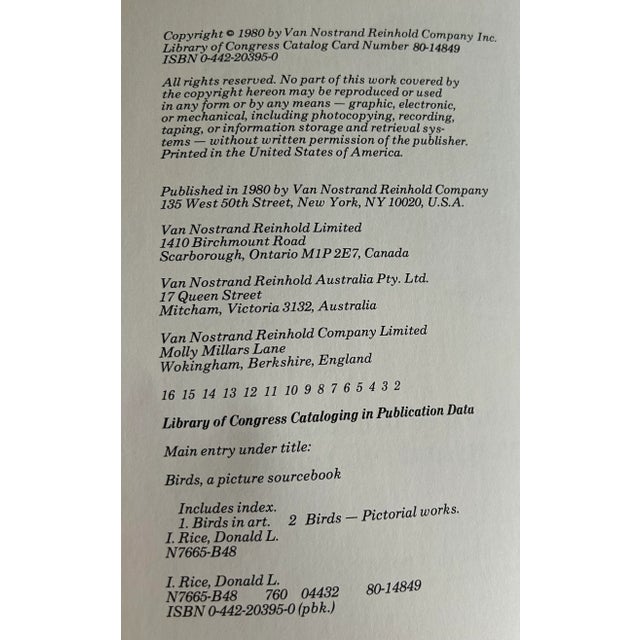 Animals and Birds Picture Sourcebooks, First Editions, Don Rice, 1979, Set of 2 For Sale - Image 9 of 11