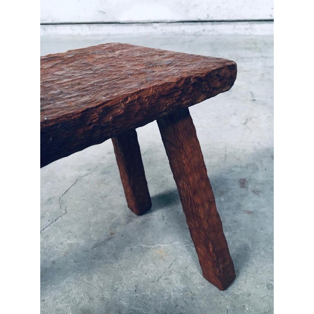 Carved Oak Side Table, 1940s For Sale - Image 3 of 16