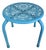 Mid-Century Boho Chic Atomic Pierced Metal Outdoor Patio Low Stool. For Sale