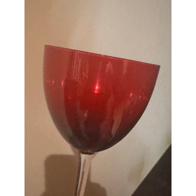 Transparent Mid 20th Centur Baccarat Crystal Wine Perfection Pattern Hock Set - 6 Pieces For Sale - Image 8 of 12