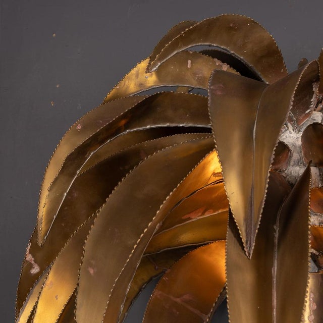 Gold 20th Century French Palm Tree Floor Lamp by Christian Techoueyres for Maison Jansen, 1970 For Sale - Image 8 of 18