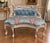 1970s French Artisan Louis XVI Silver Blue Settee For Sale - Image 11 of 18