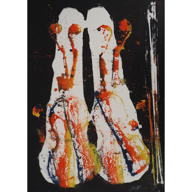 Modern Arman, Chicago Riffle, Traces of Violins, Oil on Paper For Sale - Image 3 of 18