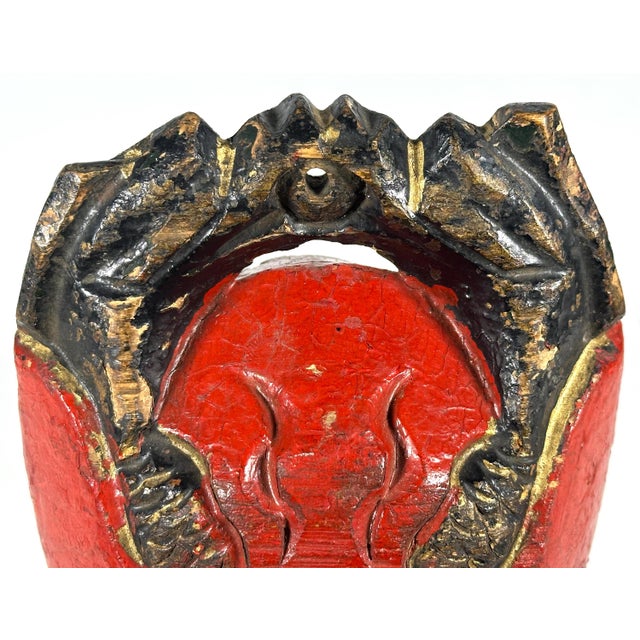 Rare & Authentic Antique Japanese Carved Wood Mokugyo Fish Drum for your consideration. The drum measures approx. 6 1/2...