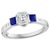 0.70 Ct Natural Sapphire & 0.75 Ct Diamond 18 Karat White Gold Cocktail Ring For Sale - Image 15 of 18
