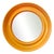 Pop Orange Round Mirror, 1970s For Sale
