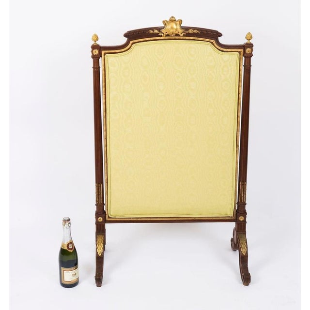 Antique Louis XVI Revival French Mahogany Firescreen, 1870s For Sale - Image 17 of 18