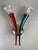 Mid-Century Modern Ducale Hand Blown Red and Green Murano Glass Sconce by VeArt, 1970 For Sale - Image 3 of 17