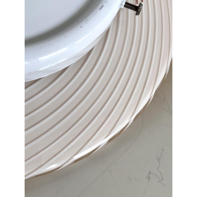 Mid-Century Italian Murano Glass Flush Mount with Swirl Glass, 1970s For Sale - Image 14 of 17
