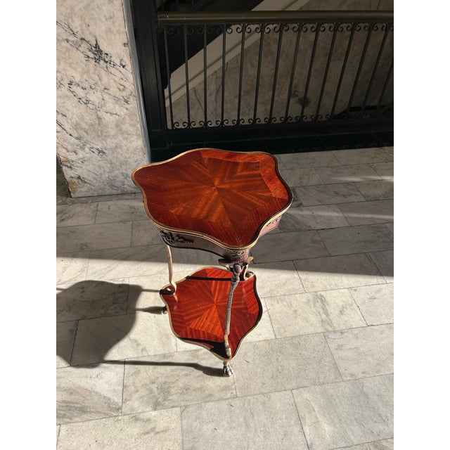 1940s Louis XV Style Two-Tiered Table For Sale - Image 4 of 12