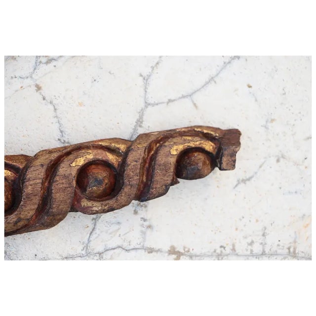 18th Century 18th Century, Set of 2 Carved and Gold Leaf Portuguese Baroque Fragments Antique For Sale - Image 5 of 8