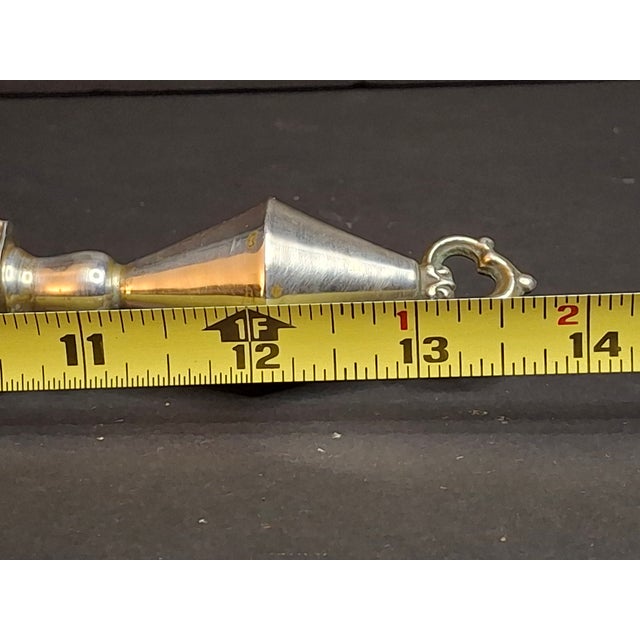 Large Antique Vintage Russian 84 Silver Torah Pointer Yad 13.75" Composite 121g For Sale - Image 16 of 18