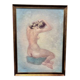 1930s Cassinari Victor Nude Lady by Cassinari Vettor Figurative Lithograph For Sale