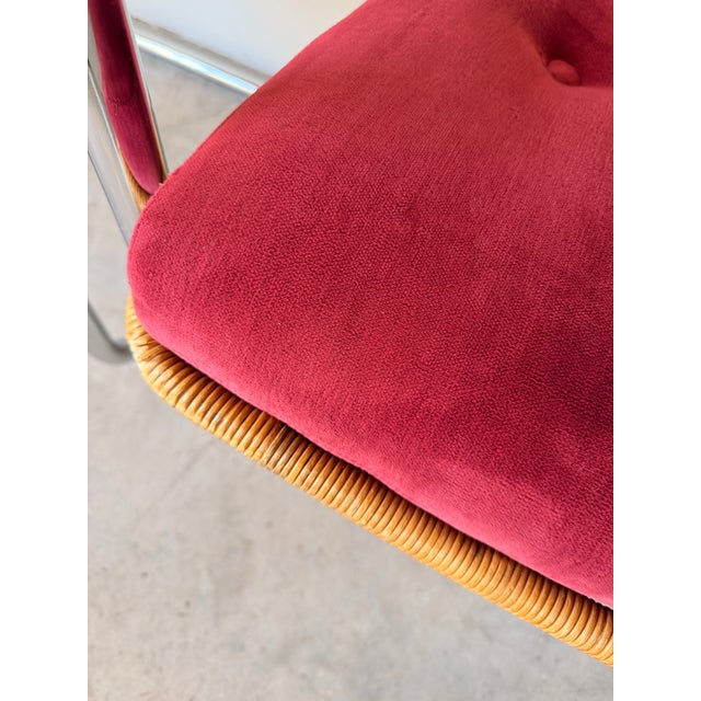 Mid Century Modern Harvey Probber Style Chrome & Cane Cantilever Arm Chairs - A Pair For Sale - Image 15 of 18