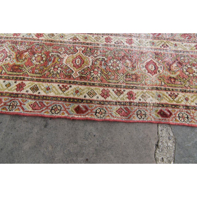 1900s Antique Allover Blue Maroon Floral Design Hand-Knotted Rug - 8’7” X 12’8” For Sale - Image 9 of 10