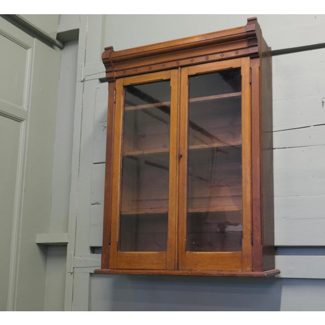 Arts and Crafts Wall Hanging Glazed Cabinet For Sale - Image 6 of 8