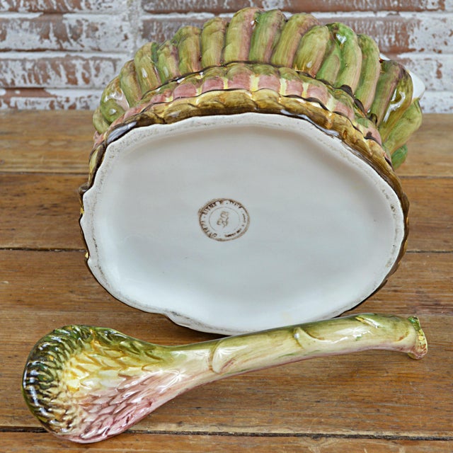 Italian Majolica Asparagus Tureen Chairish